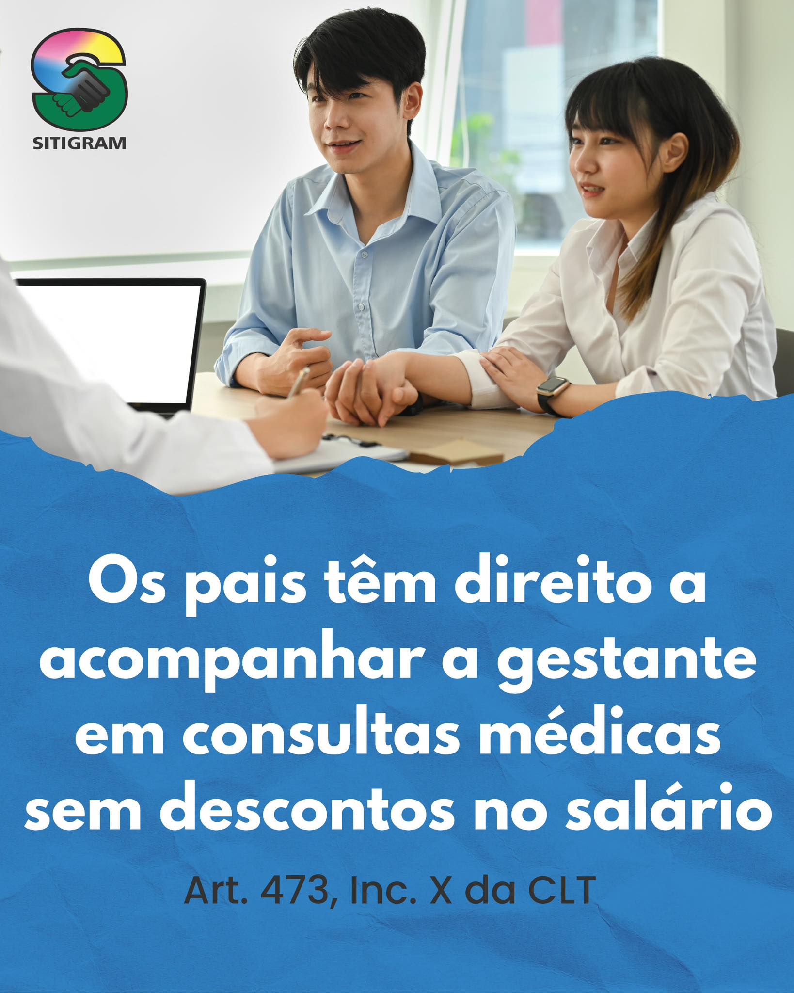 Pais têm direito a acompanhar as gestantes em consultas sem desconto no salário